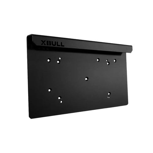 XBull illuminated license plate relocation bracket for a Sprinter rear carrier, view 1
