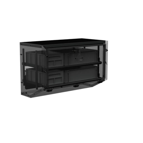 XBull B500 compact aluminum rear cargo box mounted on a Sprinter carrier, view 2