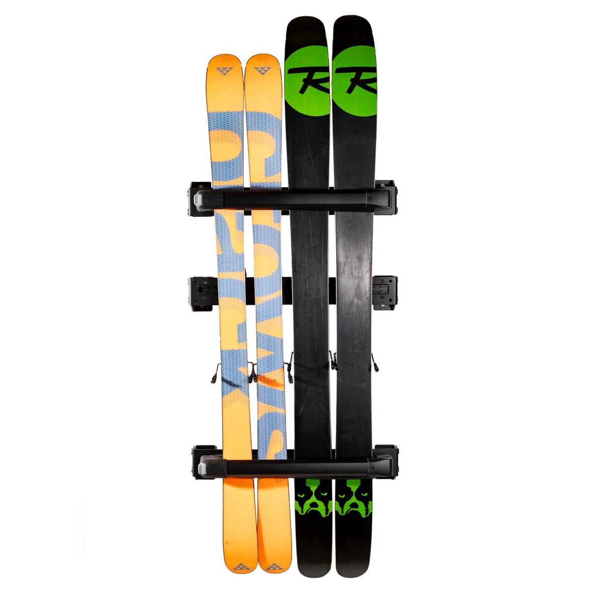 XBull lockable ski rack mounted on a Sprinter rear door carrier, view 9