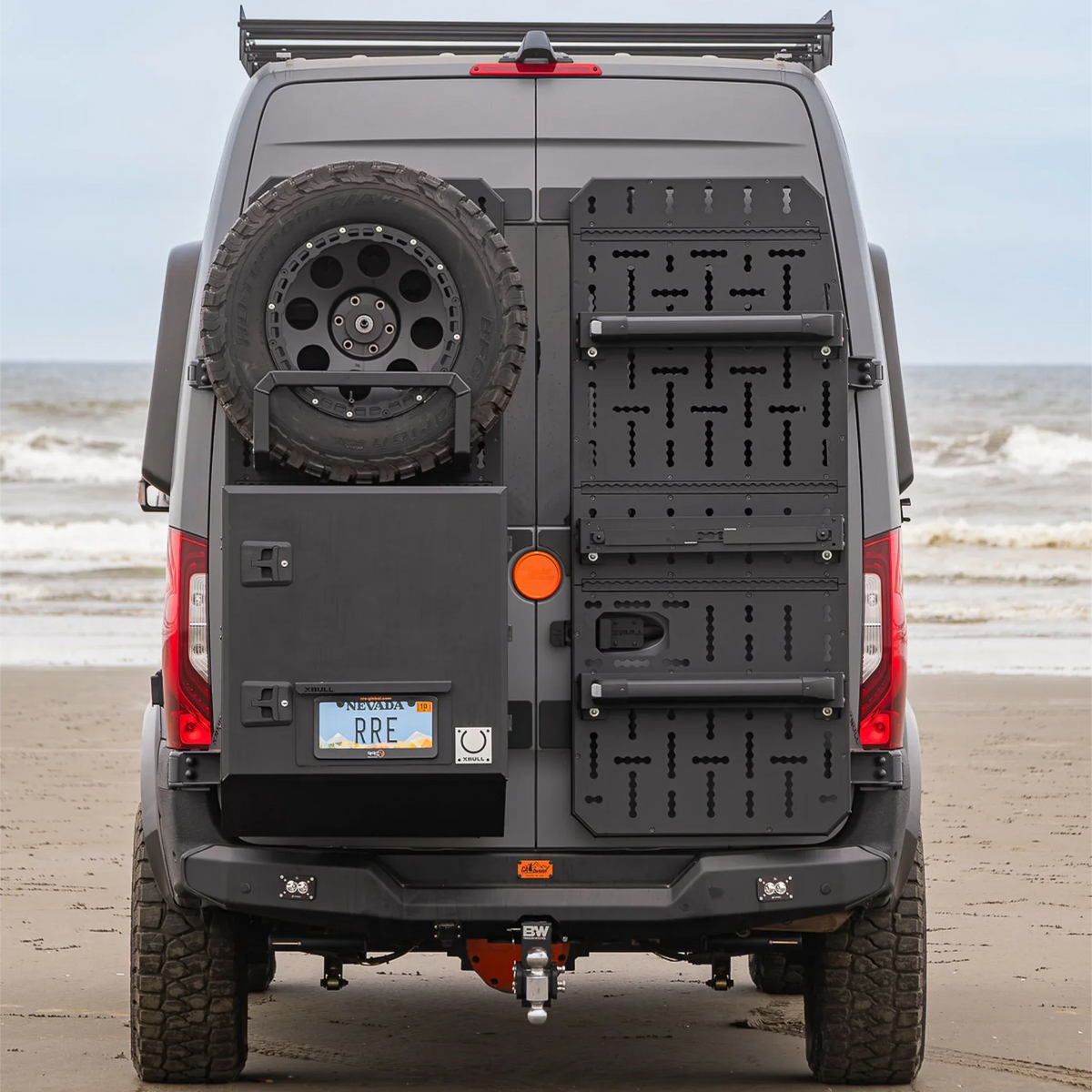 XBull modular rear door carrier system on a Mercedes-Benz Sprinter 907, view 4