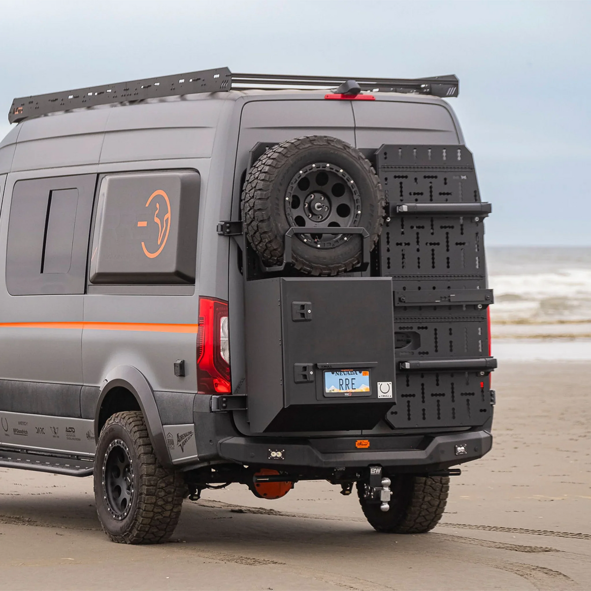 XBull modular rear door carrier system on a Mercedes-Benz Sprinter 907, view 12