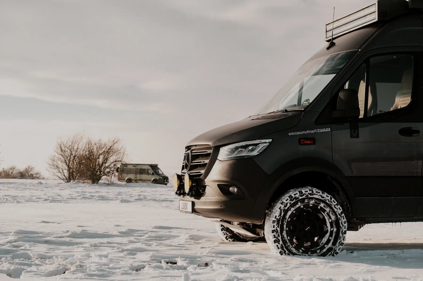 XBull Sprinter build in a snowy landscape